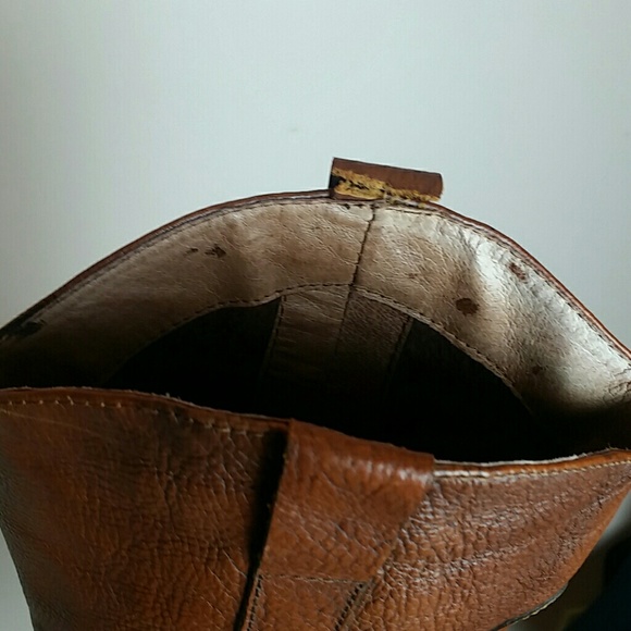 Miz Mooz Brown Leather Boots w/ Gold Buckle Detail - Picture 8 of 8